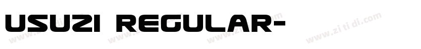 Usuzi Regular字体转换
